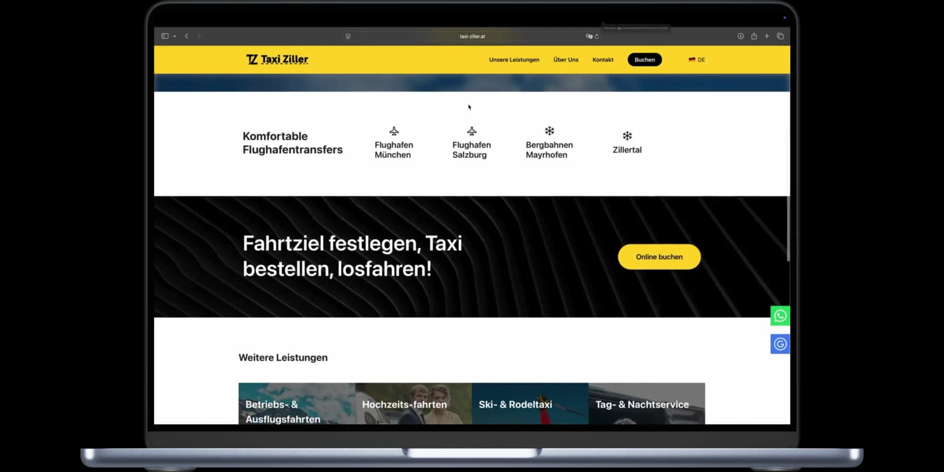 Moderne Website auf verschiedenen Geräten