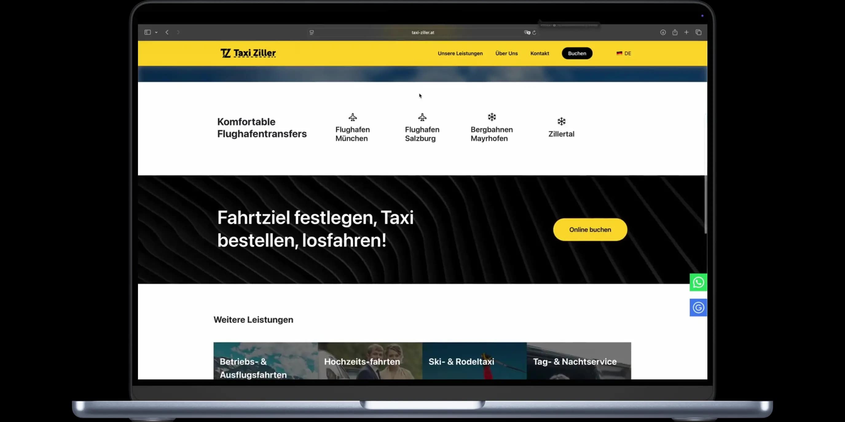 Moderne Website auf verschiedenen Geräten